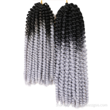 Spring twist 12inch length Ombre color kinky curly twit crochet hair
